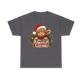 Country Christmas Cow T-Shirt — Cute Highland Calf Santa Holiday Tee
