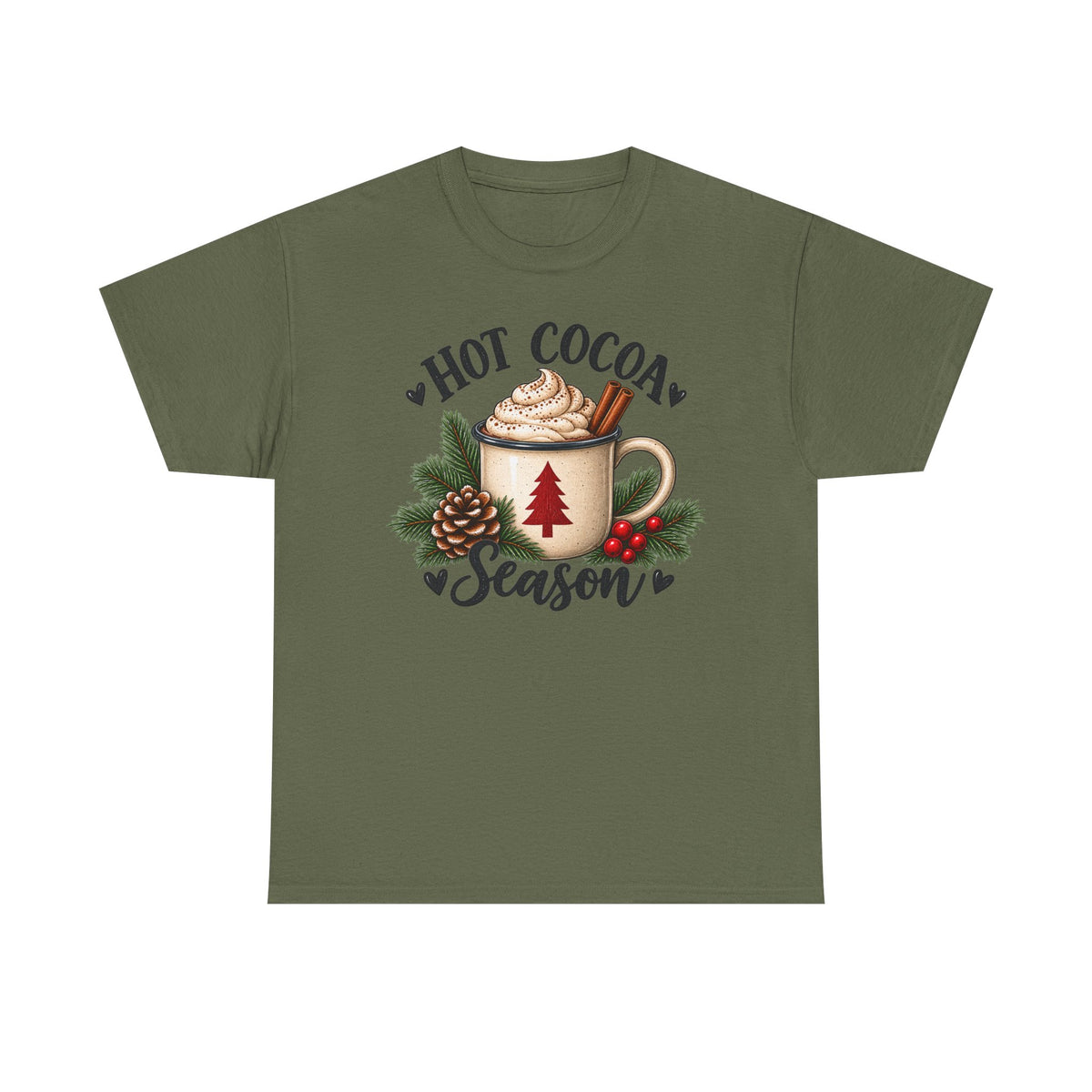 Hot chocolate season T-shirt… Cozy Christmas holiday tee