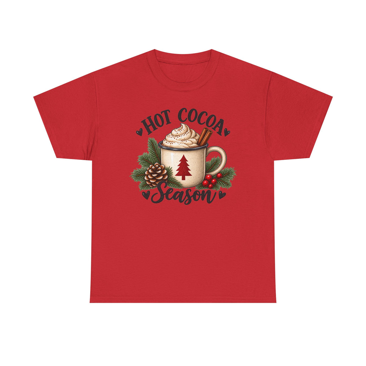 Hot chocolate season T-shirt… Cozy Christmas holiday tee