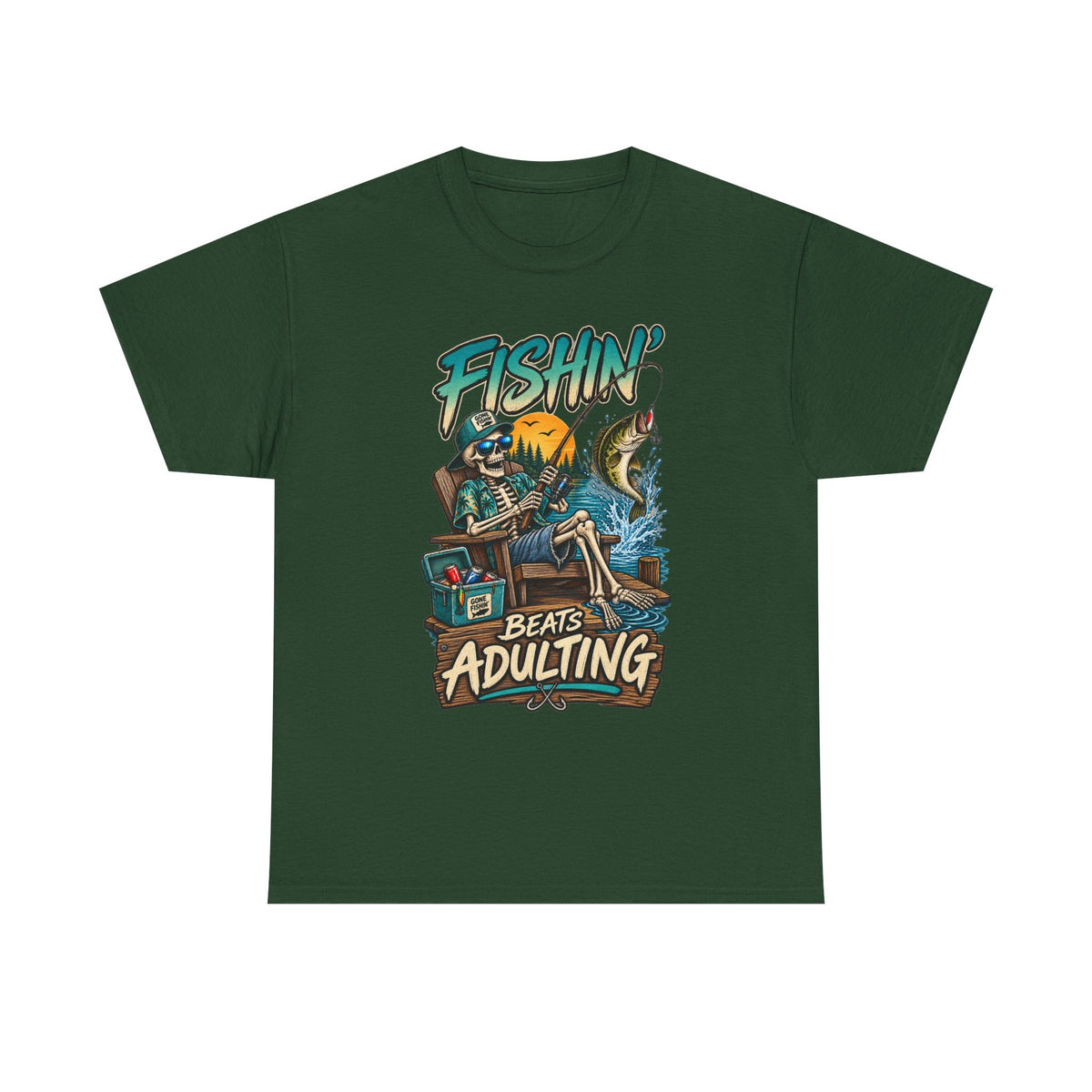 Fishing Beats Adulting T-Shirt