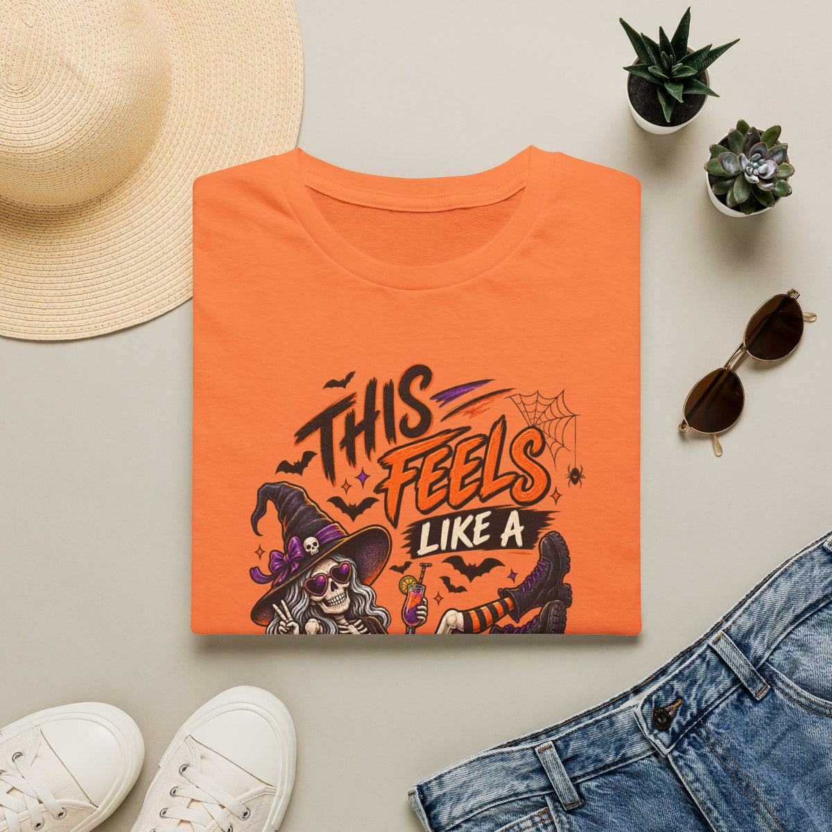 This feels like a bad idea, T-shirt, funny Halloween shirt, spooky horror graphic tee