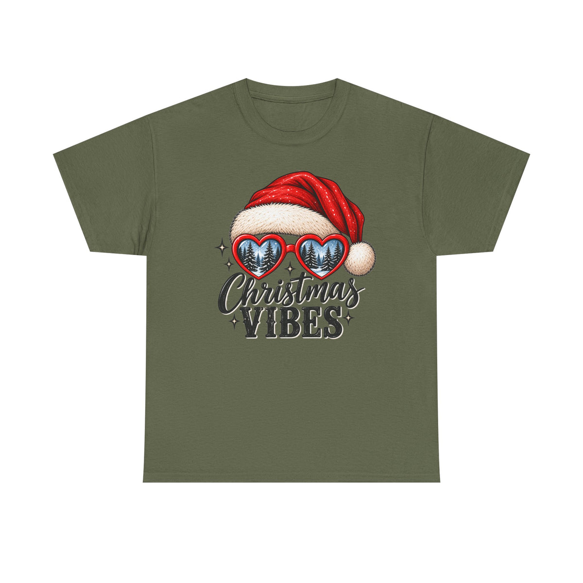 Christmas vibes holiday graphic T-shirt