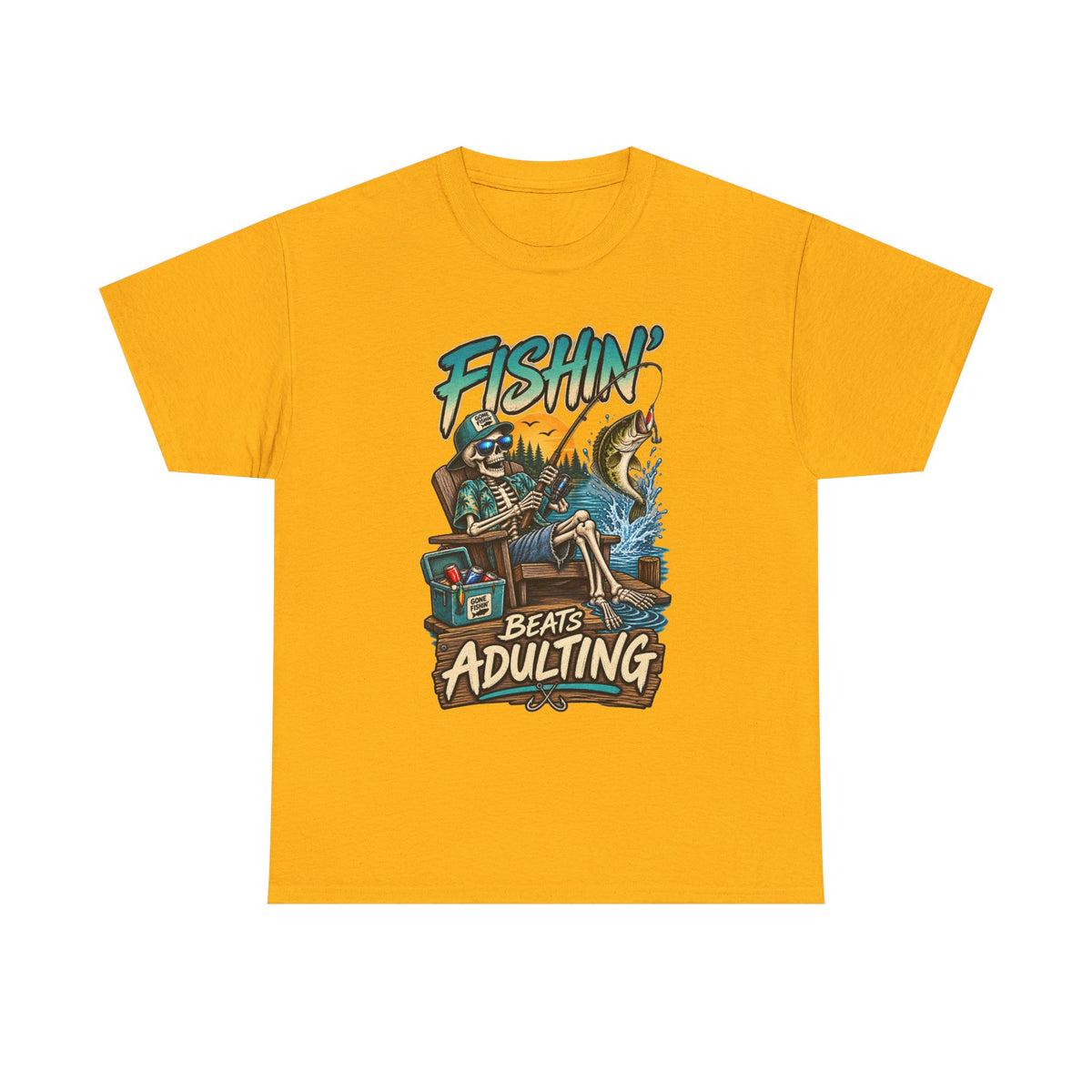 Fishing Beats Adulting T-Shirt