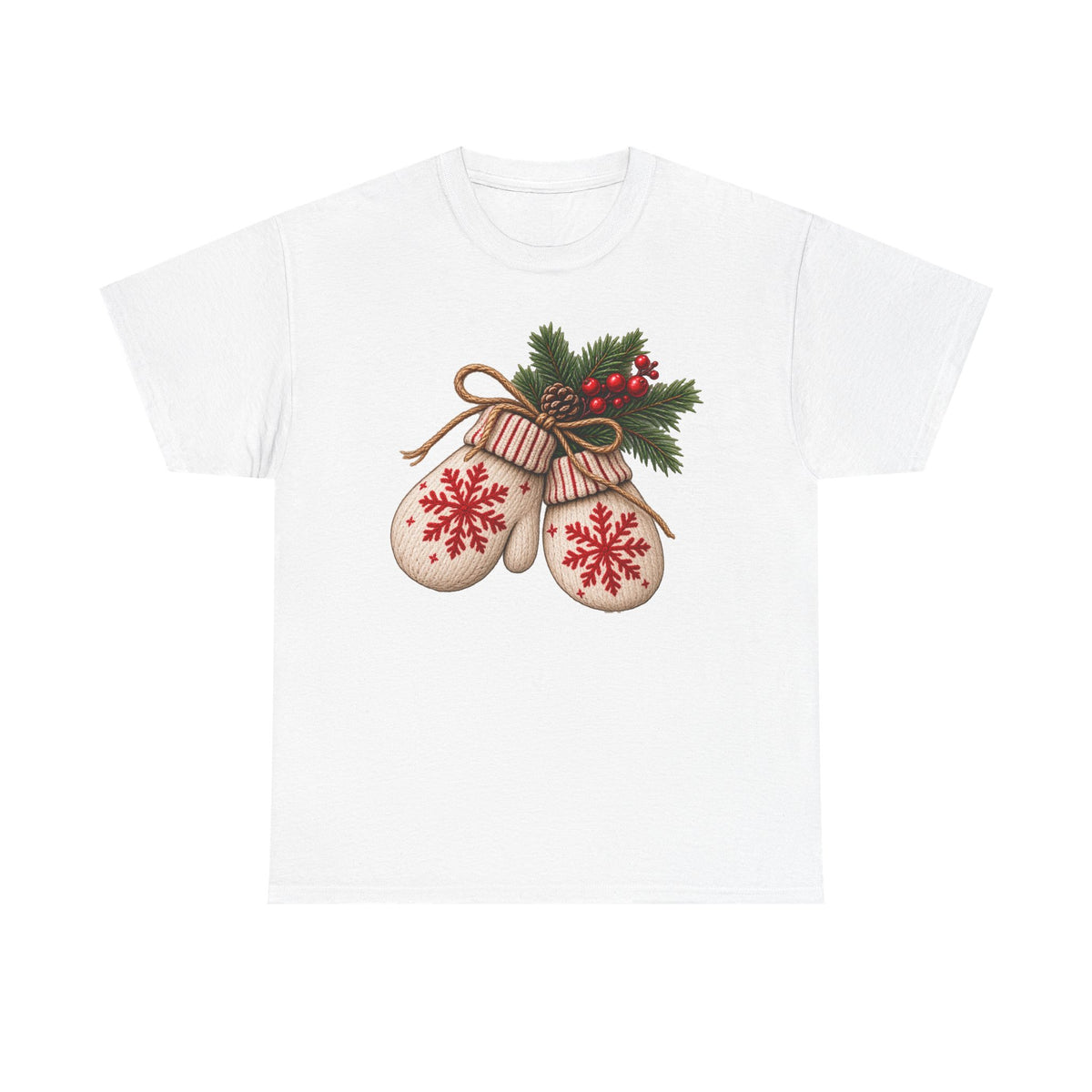 Cozy Christmas mittens T-shirt… Festive winter holiday tee