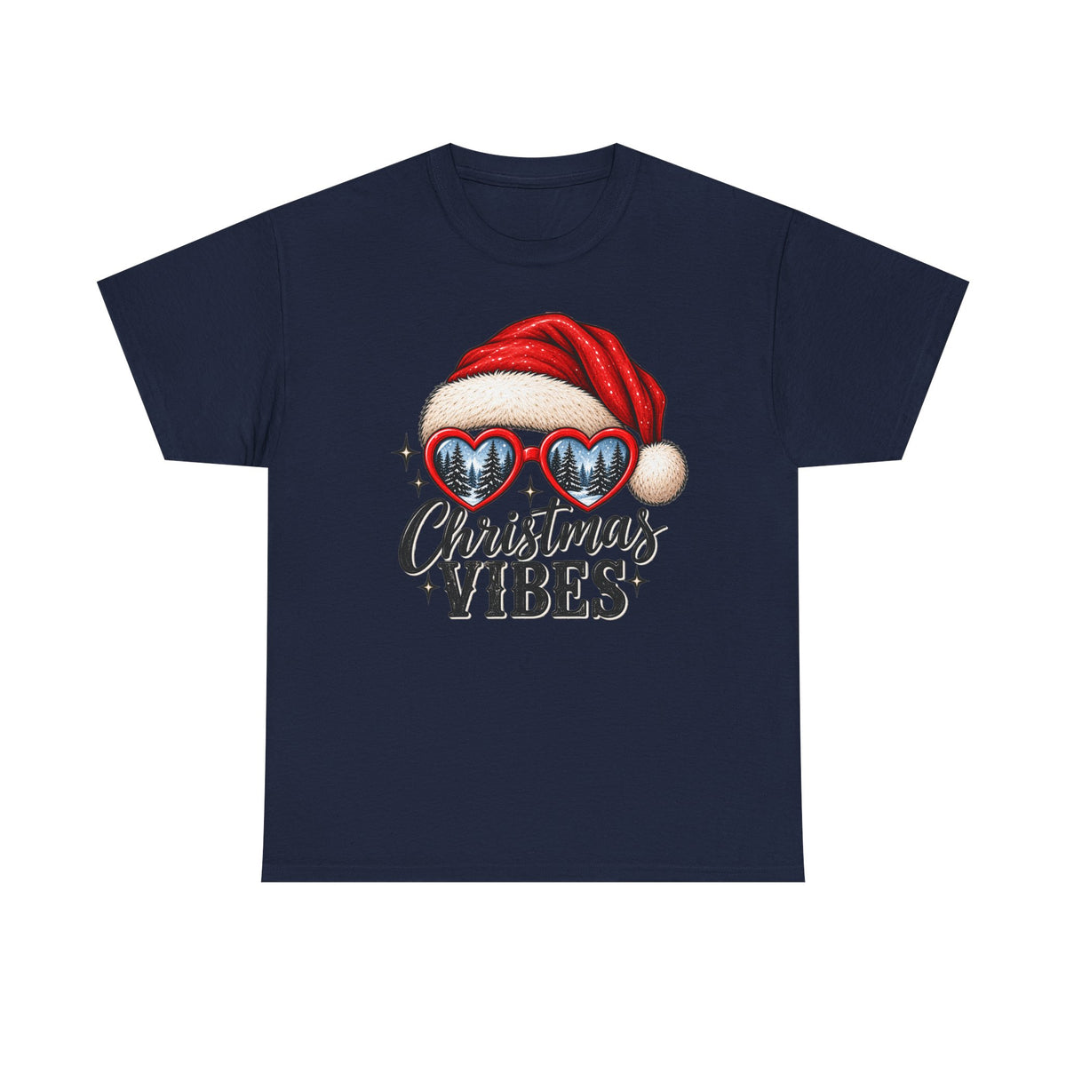 Christmas vibes holiday graphic T-shirt