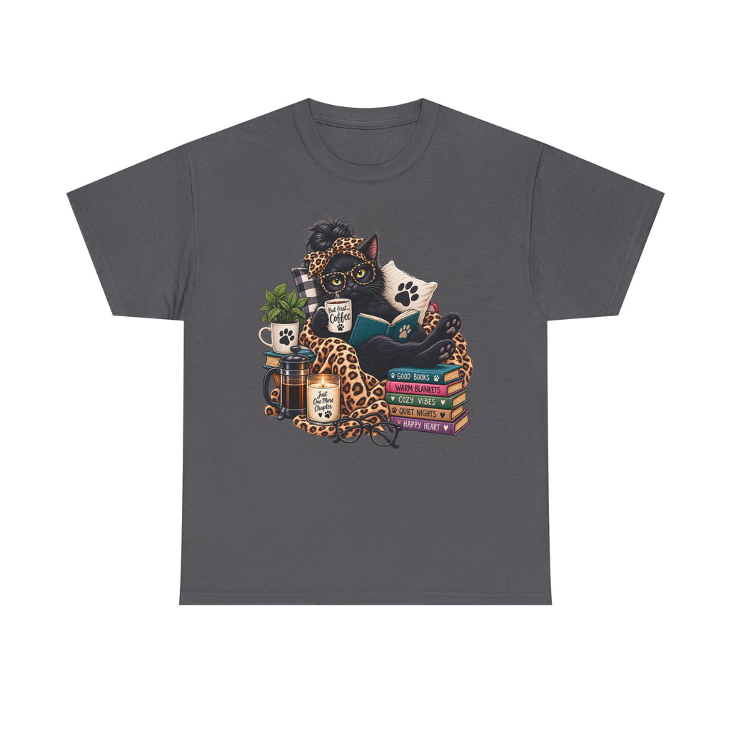 Cozy Cat Reading Tee