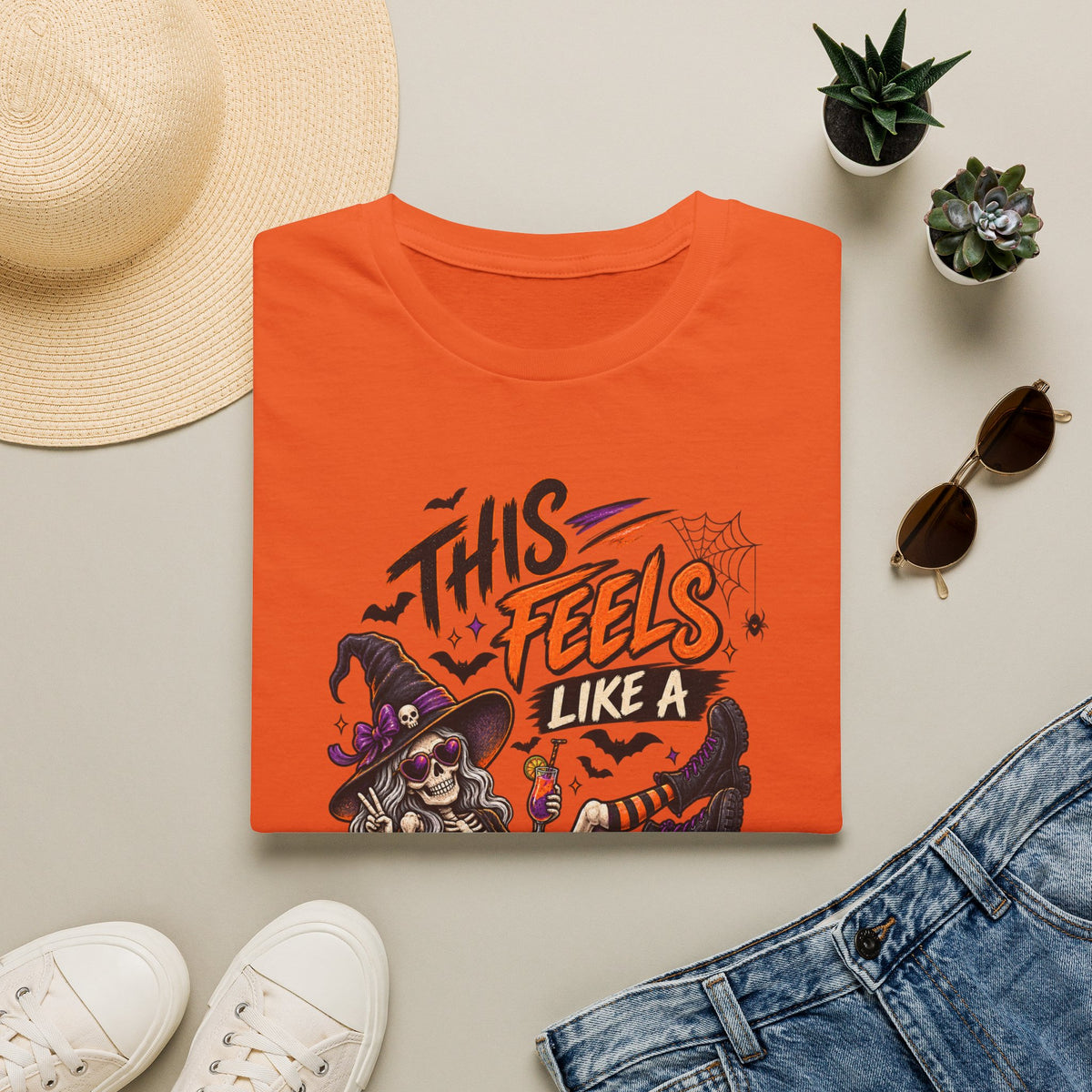 This feels like a bad idea, T-shirt, funny Halloween shirt, spooky horror graphic tee