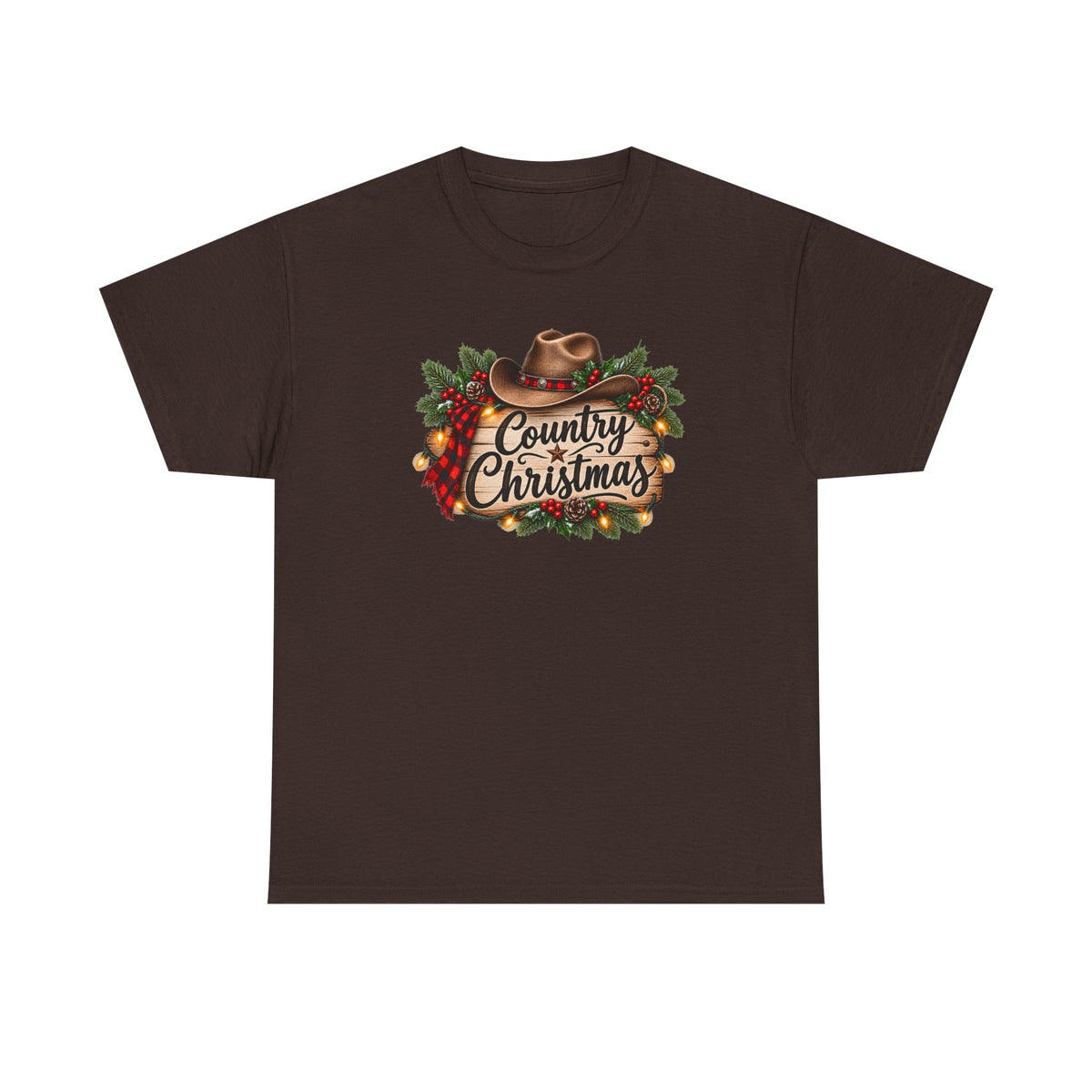 Country Christmas T-Shirt — Rustic Cowboy Holiday Tee