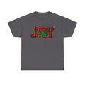 Joy Christmas wreath T-shirt… Classic festive holiday tee