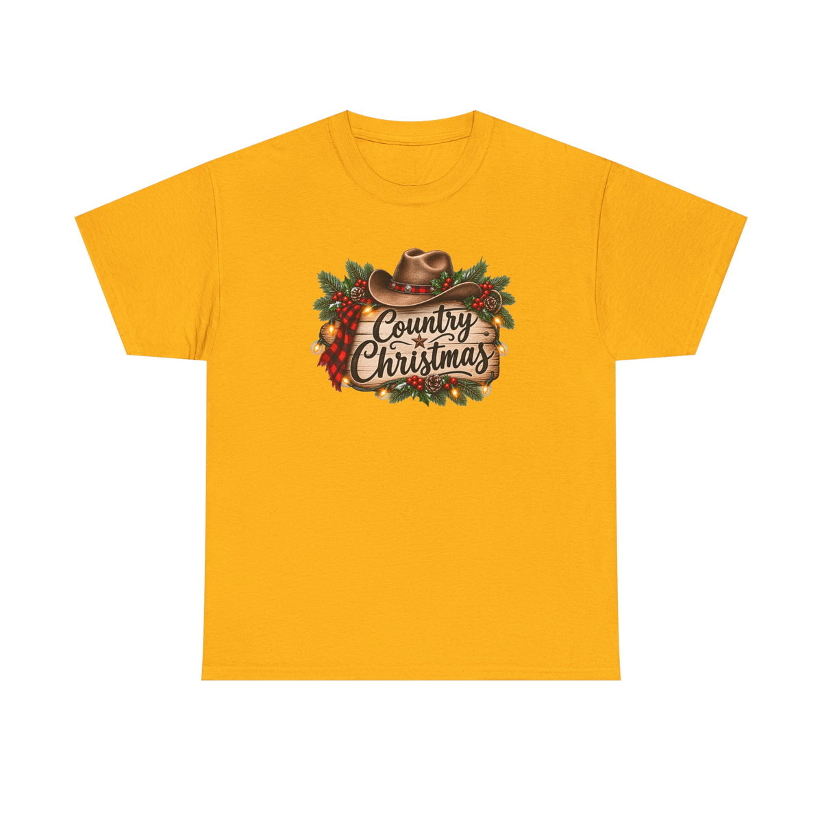 Country Christmas T-Shirt — Rustic Cowboy Holiday Tee