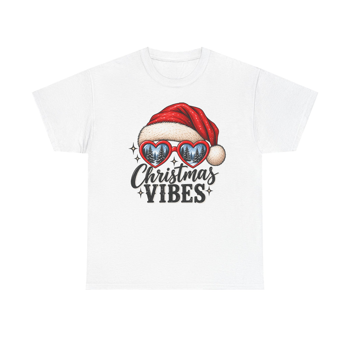 Christmas vibes holiday graphic T-shirt
