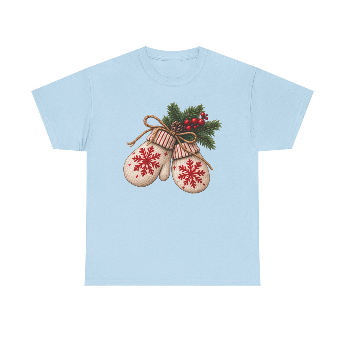 Cozy Christmas mittens T-shirt… Festive winter holiday tee