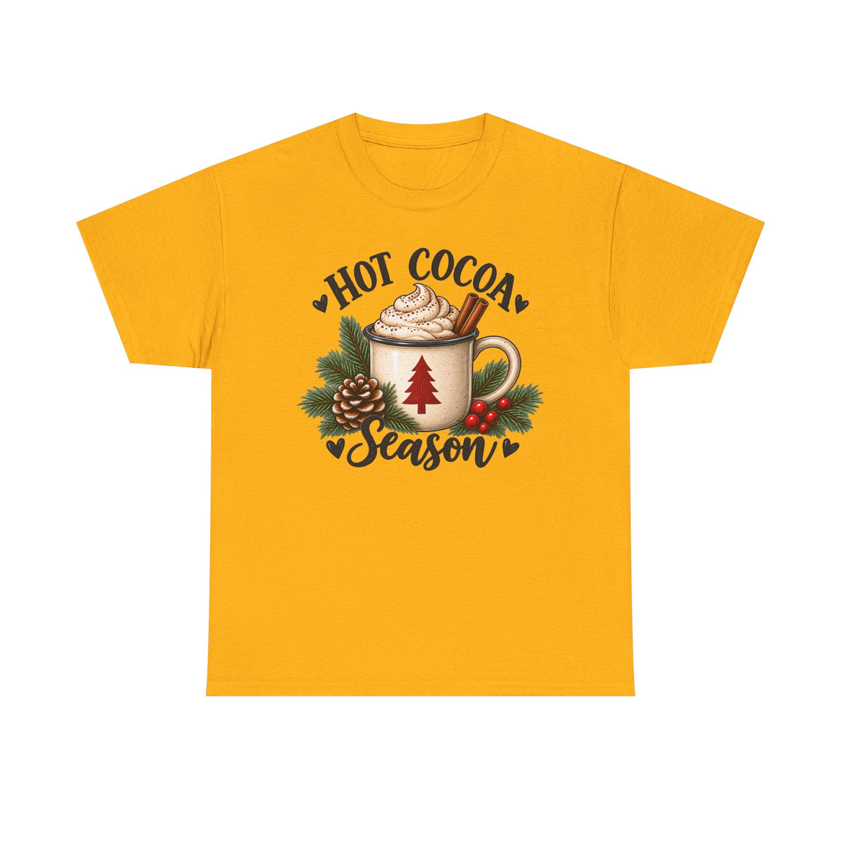 Hot chocolate season T-shirt… Cozy Christmas holiday tee