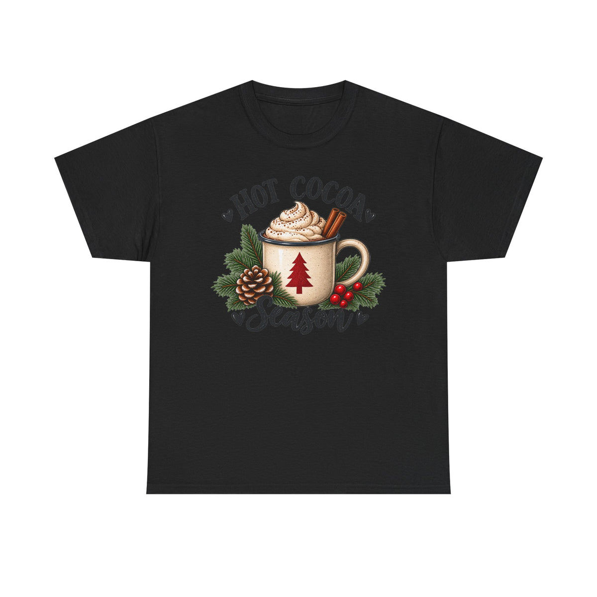 Hot chocolate season T-shirt… Cozy Christmas holiday tee