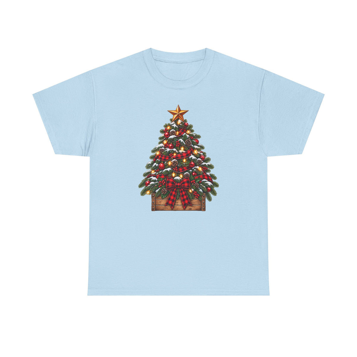 Christmas Tree Graphic Tee — Festive Ornamented Holiday T-Shirt