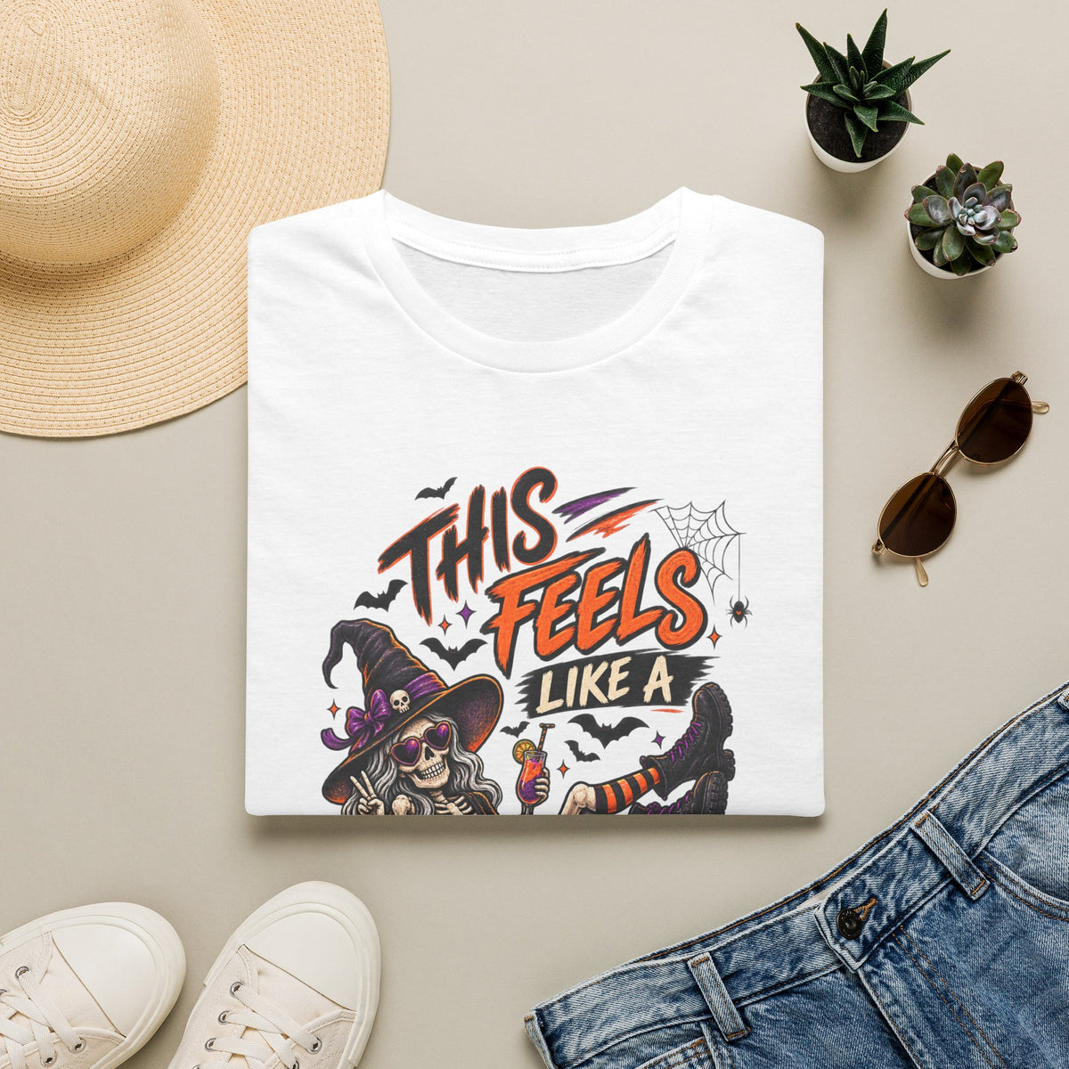 This feels like a bad idea, T-shirt, funny Halloween shirt, spooky horror graphic tee