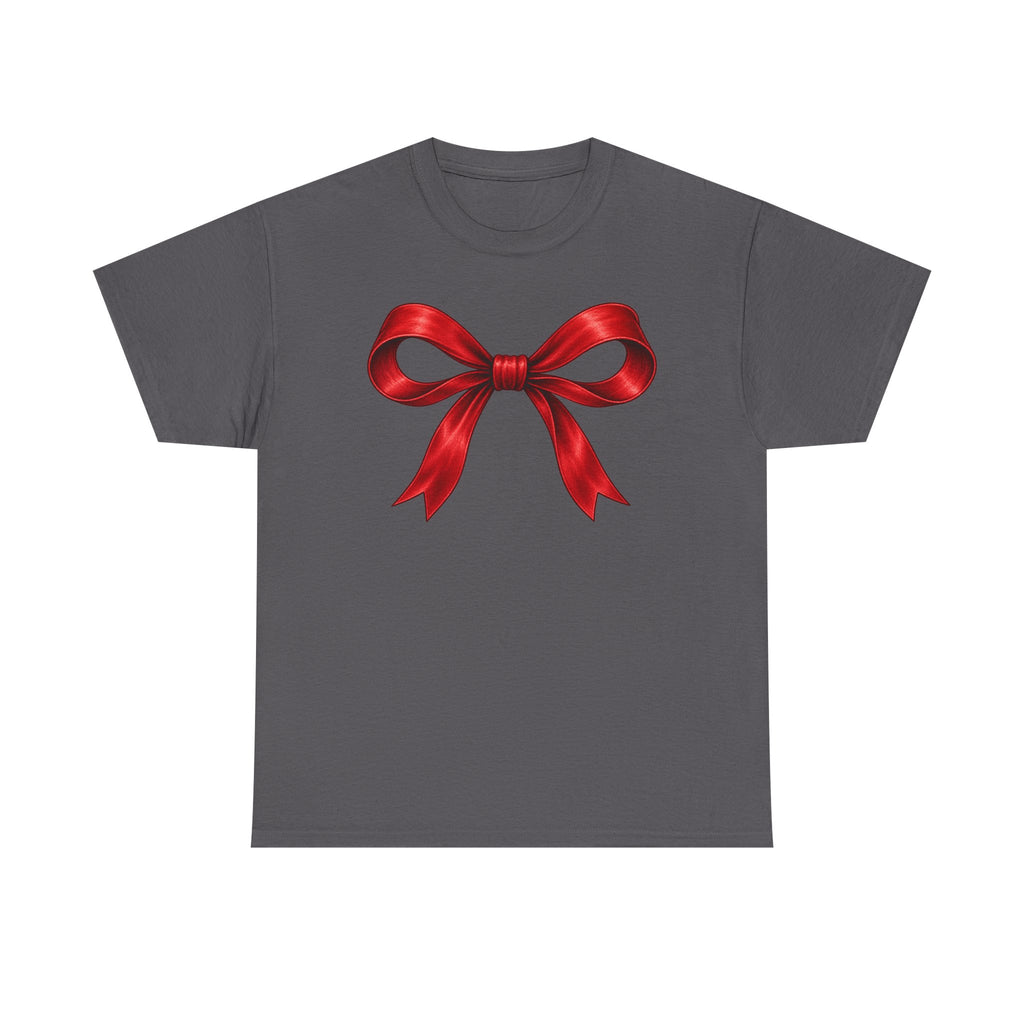 Wrapped in Christmas cheer T-shirt… Festive holiday bow tee