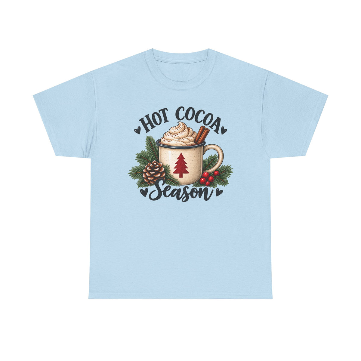 Hot chocolate season T-shirt… Cozy Christmas holiday tee