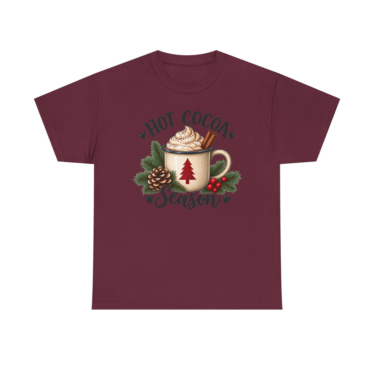 Hot chocolate season T-shirt… Cozy Christmas holiday tee