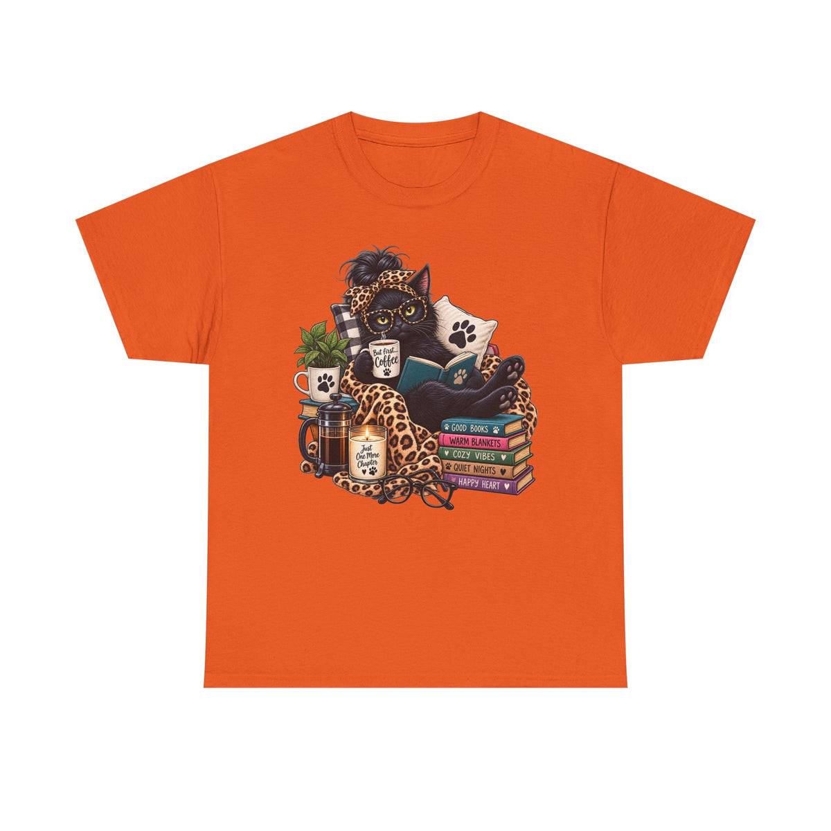 Cozy Cat Reading Tee