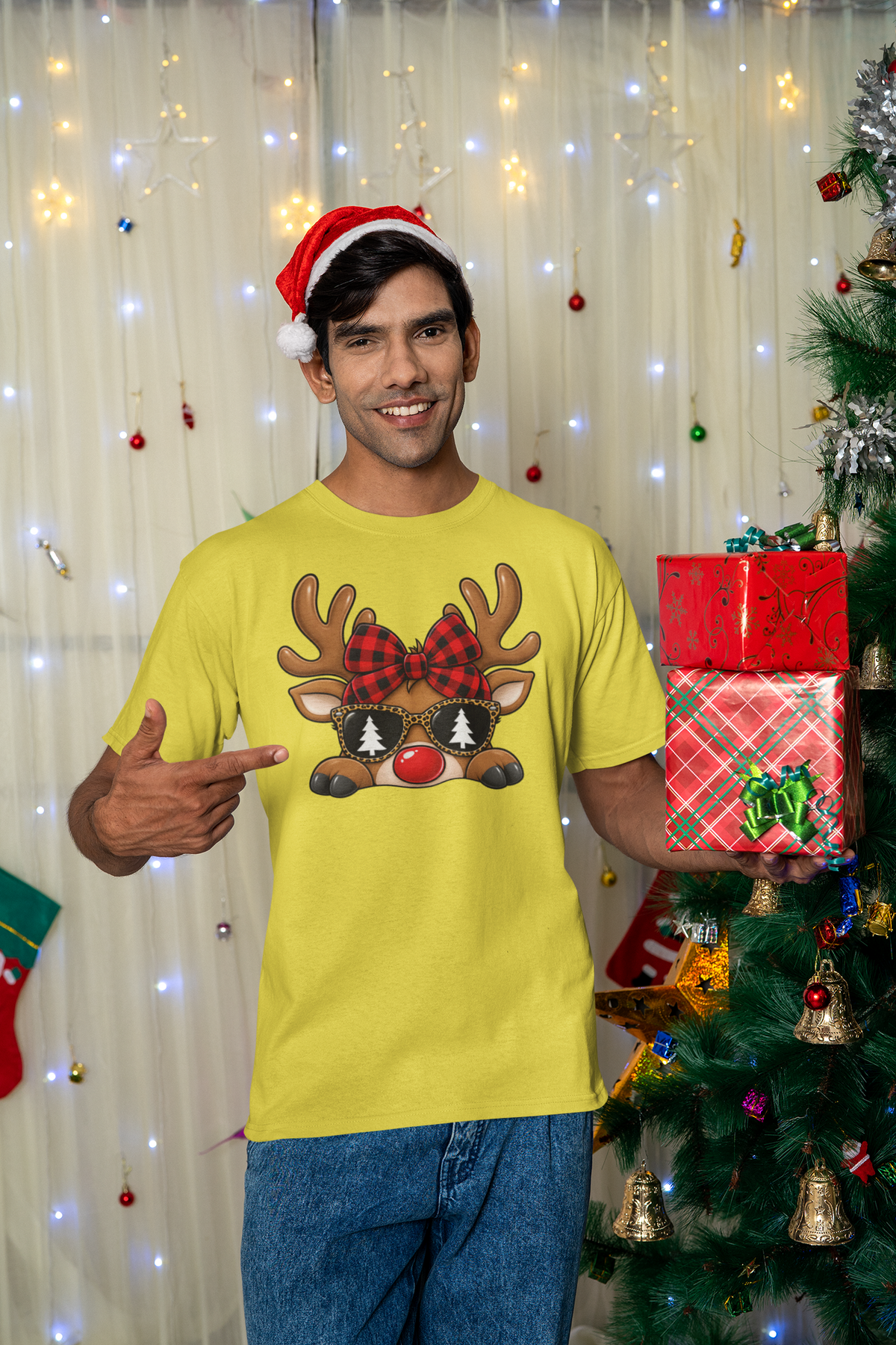 Cool Christmas reindeer T-shirt