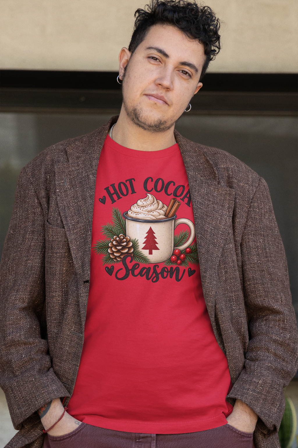 Hot chocolate season T-shirt… Cozy Christmas holiday tee