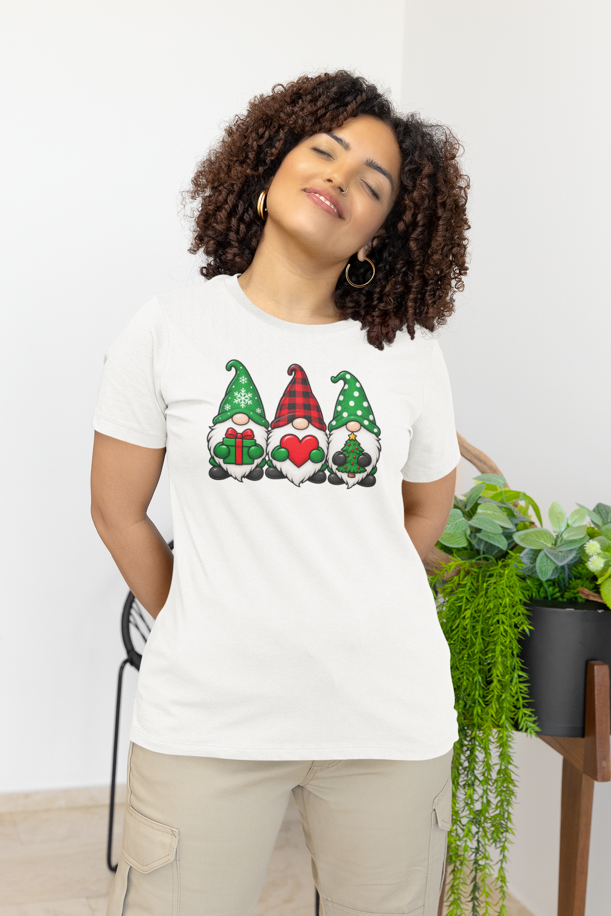 Three little Christmas gnomes T-shirt