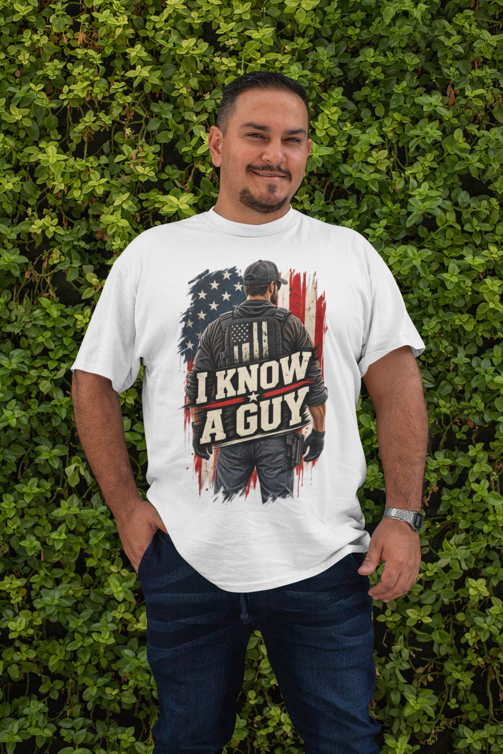 I Know A Guy Tee — Patriotic American Flag mechanic/handyman T-Shirt