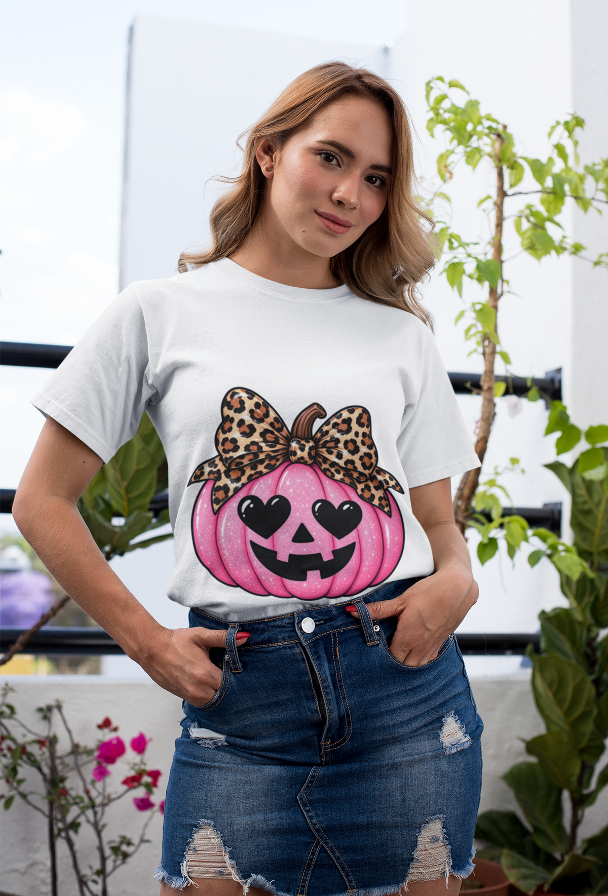 PRETTY IN PINK PUMPKIN TEE